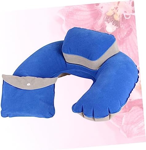 Inflatable U-Shape Travel Pillow with Earplugs Neck Support