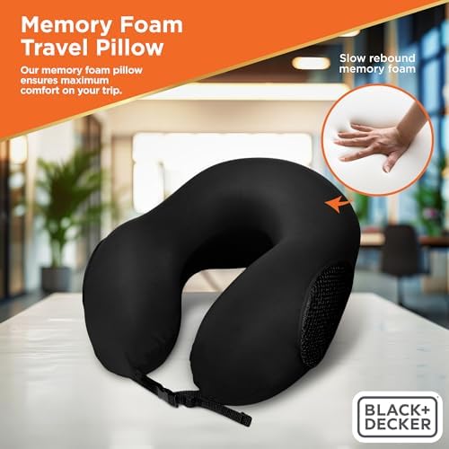 BLACKDECKER Ergonomic Memory Foam Travel Neck Pillow