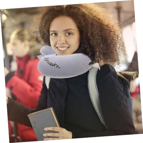 Premium Portable Neck Pillow with Removable Cover for Car Airplane Use