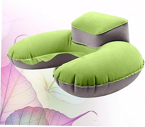 TOGEVAL Inflatable U-Shaped Travel Pillow with Earplugs for Camping Compact Design