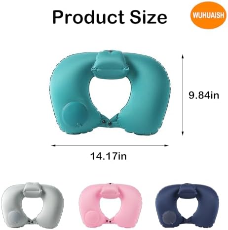 WUHUAISH Inflatable Travel Neck Pillow Enhanced Comfort with Neck Cushion