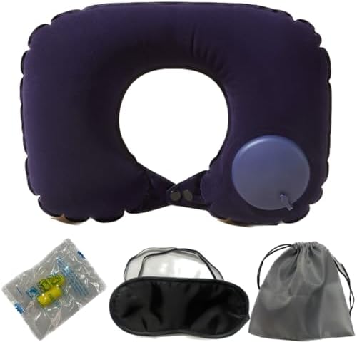 Compact Inflatable Travel Pillow for Neck