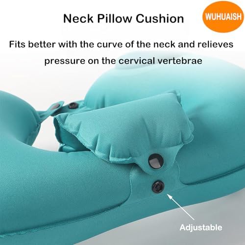 WUHUAISH Inflatable Travel Neck Pillow Enhanced Comfort with Neck Cushion