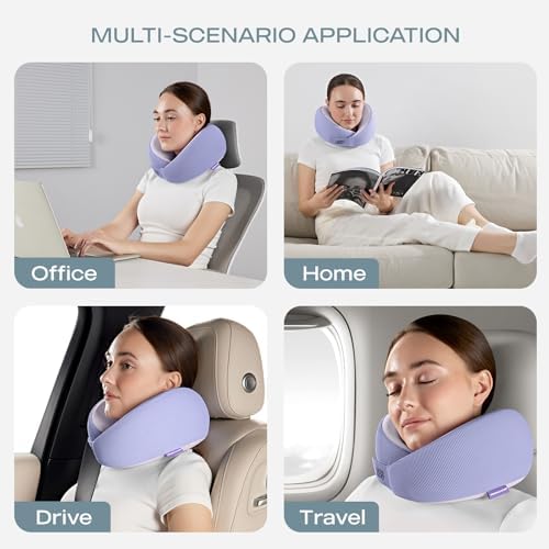 Memory Foam Travel Pillow Ergonomic Design for Comfort