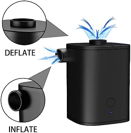 6-Piece 2-in-1 Air Pump Set with 5 Nozzles Rechargeable for Air Mattresses Pools More