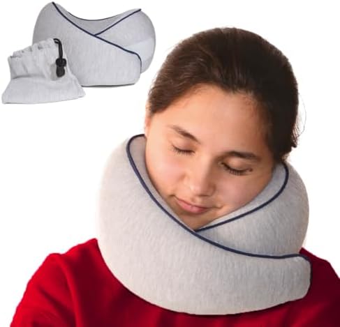 Memory Foam Travel Pillow for Head Neck and Chin Support