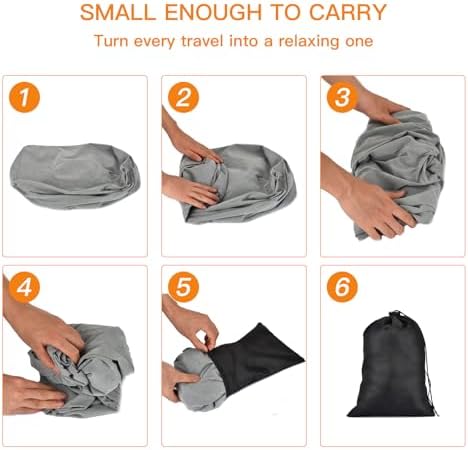 Adjustable Inflatable Airplane Foot Rest for Kids and Adults