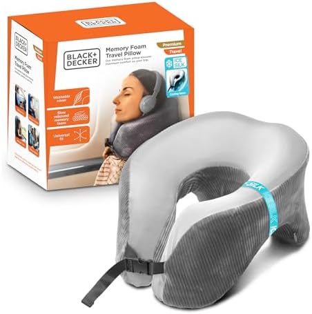 BLACKDECKER Memory Foam Travel Neck Pillow