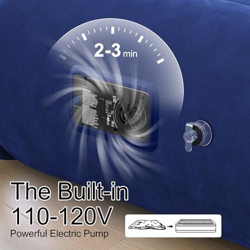 Luxury Arc-Shaped Twin Air Mattress with Built In Pump
