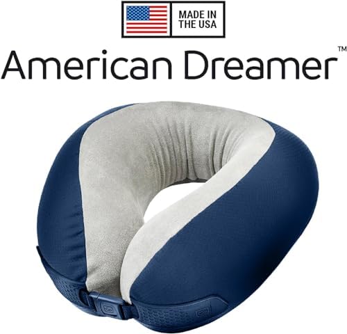 American Dreamer Memory Foam Neck Pillow for Travelers