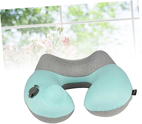 Zerodeko Inflatable Travel Pillow U-Shape Neck Pillow Portable Quick Inflation Set