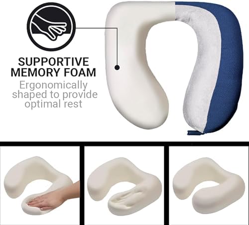 American Dreamer Memory Foam Neck Pillow for Travelers