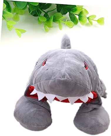 Goofy Shark Hat Travel Neck Pillow for Car and Airplane Sleep