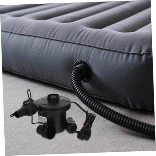 Zerodeko Compact Inflatable Mattress Inflator with Nozzles for Travel Pools Boats and Camping