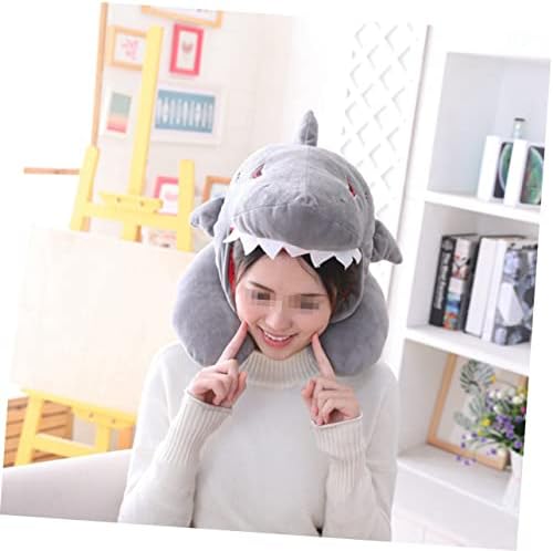 Shark Head Travel Pillow for Adults and Kids Unisex Perfect for Sleeping Wearing and Fun Parties