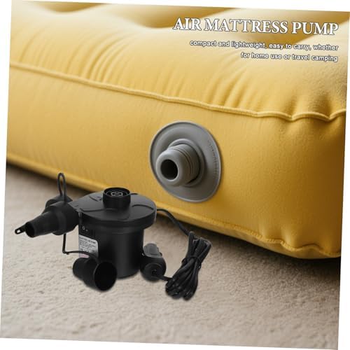 Ciieeo Electric Air Pump Inflatable Mattress Inflater with 3 Nozzles