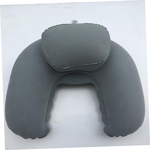 2pc Travel Neck Pillow with Hood Inflatable Memory Foam Pillow for Car Plane Outdoor