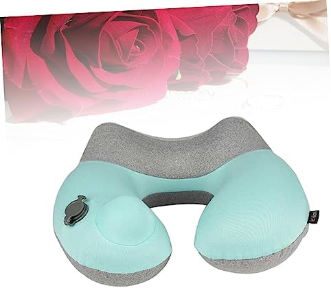 Adjustable Inflatable Pillow Ergonomic Design for Neck Pain Relief Grey