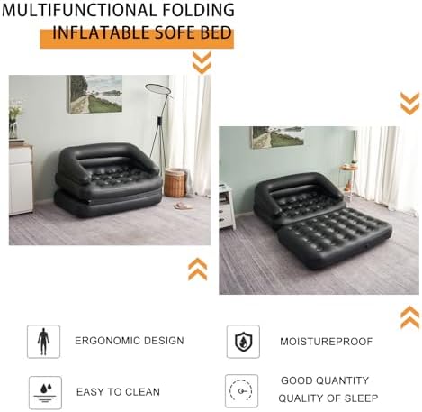 RAPTAVIS Inflatable Sofa Bed Full Size for Camping and Outdoor Use