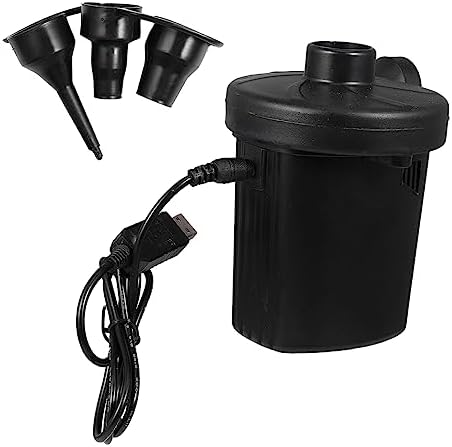 VOSAREA Rechargeable USB Air Pump for Fast Inflation of Air Mattresses Pools Rafts and More