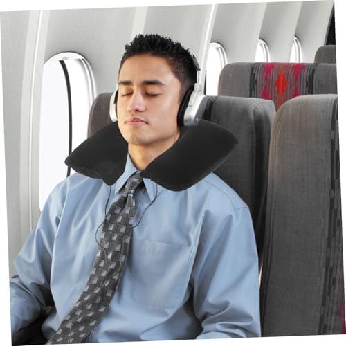 MAGICLULU Inflatable Neck Pillow with Eye Mask Travel Set