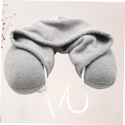 Holidoyo Travel Neck Pillow with Hood U-Shaped Design