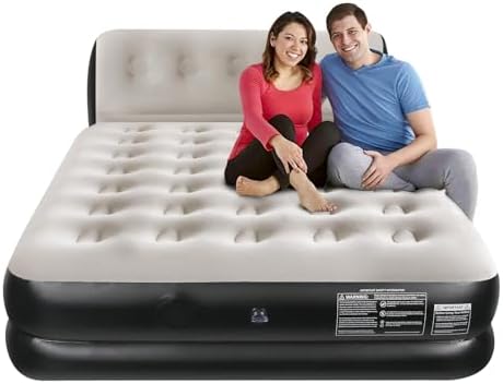 Luxury 18-inch Air Mattress with Built-in Wireless Pump Integrated Headboard
