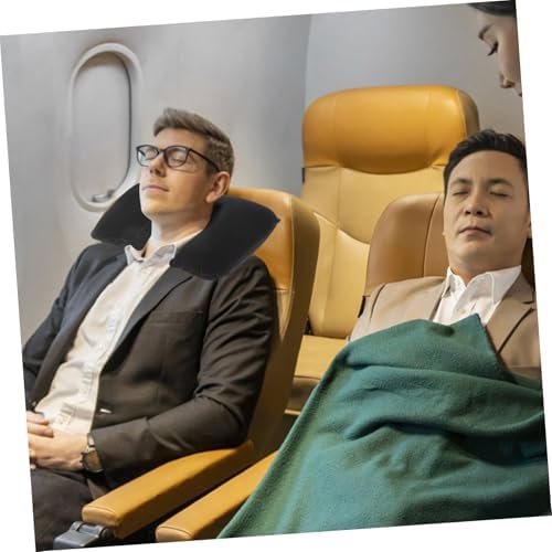 Healifty 1 Set Inflatable Travel Pillow Shaped Neck Support with Eye Mask