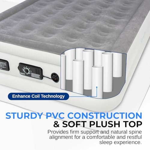 SereneLife Luxury Full Size Air MattressComfort Support for Home Camping and Travel