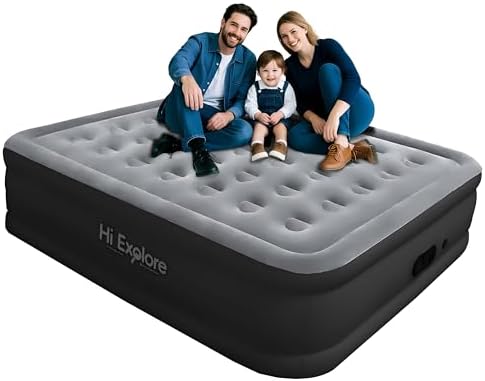 Premium Air Mattress Queen with Built in Pump and Raised Edges