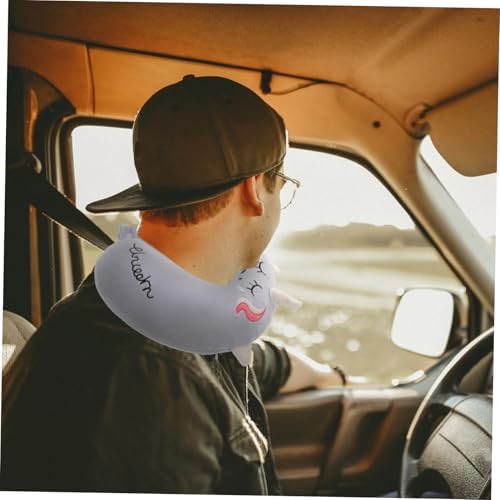 Premium Portable Neck Pillow with Removable Cover for Car Airplane Use