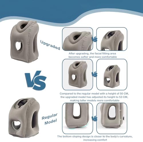Adjustable 60 Inflatable Travel Air Pillow for Neck and Shoulder Comfort