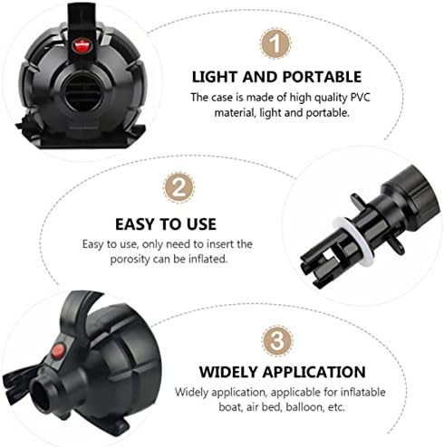 Cabilock Electric Air Pump 600W-Compact Quick InflatDeflate for Boats More