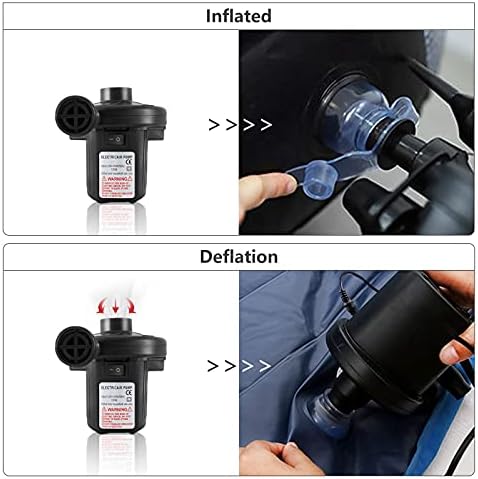 Electric Air Pump for inflatable boat pool and air mattress - 110V 3 nozzles quick inflate and durable
