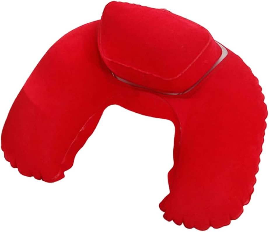 Travelers Ultra-Comfortable Inflatable Pillow for Airplanes Cars U-Shaped Ergonomic Design Lightweight Durable