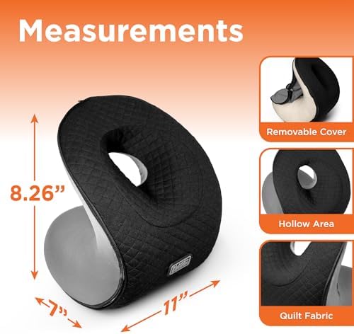 BlackDECKER Travel Neck Pillow - Ergonomic Support for Airplane Use