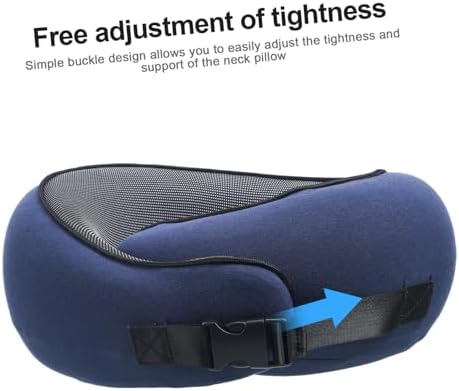 Amosfun Neck Travel Pillow with Straps Memory Headrest for Airplanes Cars