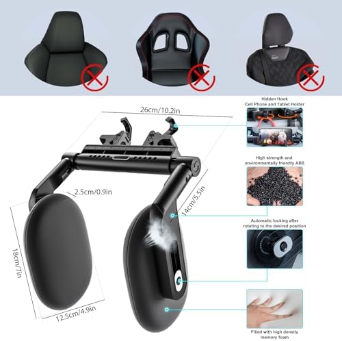 Adjustable Car Pillow with Headrest Support for Kids Adults