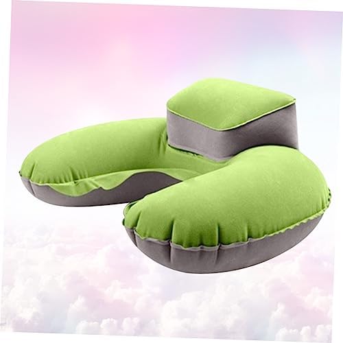 TOGEVAL Inflatable U-Shaped Travel Pillow with Earplugs for Camping Compact Design