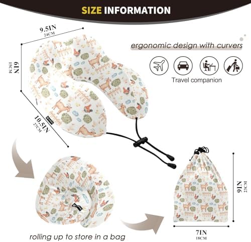 Gredecor Memory Foam Travel Neck Pillow for Air Car and Office Use