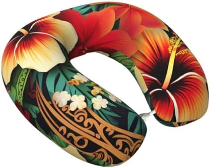 Hawaiian Style Memory Foam Travel Pillow Neck Support for Plane Car Home Comfort