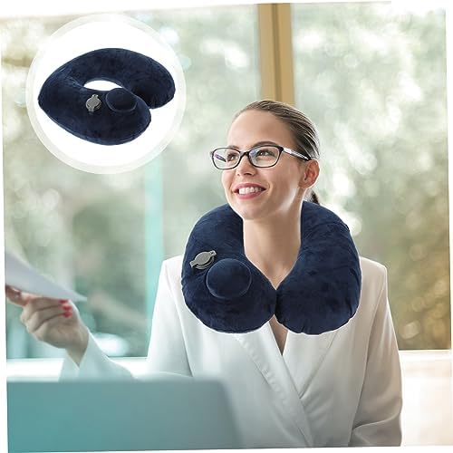 Head neck comfort inflable pillow for airplane travel