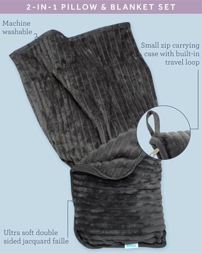 Blissology 2-in-1 Travel Pillow Blanket Set