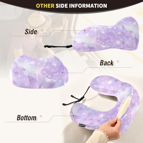 ALAZA Neck Travel Pillow with Memory Foam and Washable Cover 1