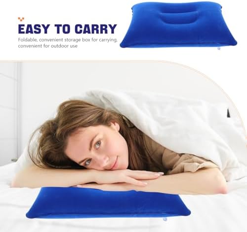 Healifty Inflatable Travel Pillow Neck Support for Hiking Camping Home and Office