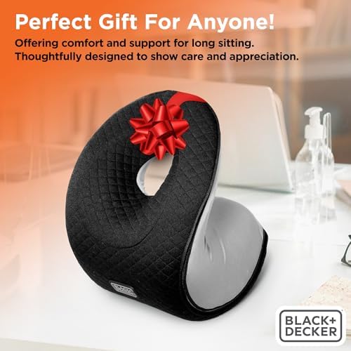 BlackDECKER Travel Neck Pillow - Ergonomic Support for Airplane Use