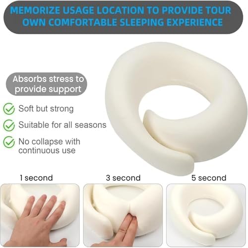 Travel Pillow for 360 Comfort Memory Foam Neck Pillow Ergonomic Design 2024 New Design