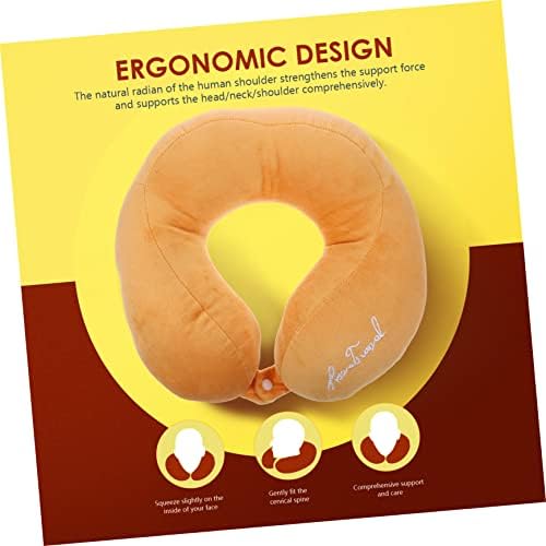 Happyyami U-Shape Travel Pillow Comfortable Neck Cushion with Design for Airplane Train and Car
