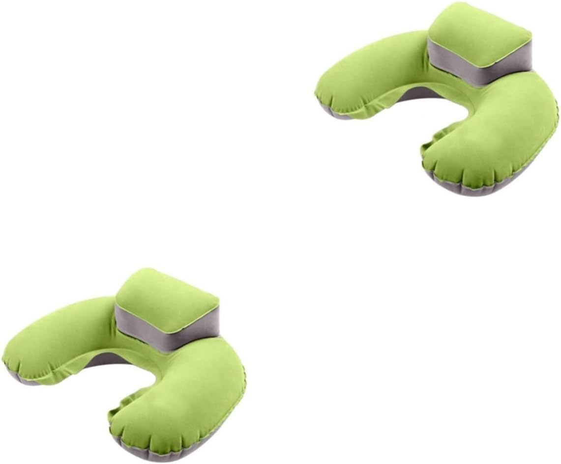 DECHOUS 2-Piece Inflatable Travel Pillow Ergonomic Neck Support for Outdoor Adventures Office Use and Transportation