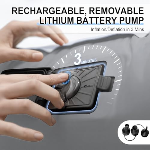 Luxury King Enjoyment - air bed with cooling premium pongee fabric triple-layered waterproofness and efficient pump